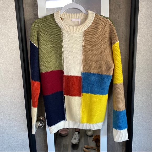 See By Chloe Sweaters - See by Chloe Patchwork Straight Sweater